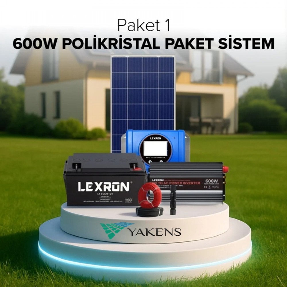 Aydınlatma-Tv Paketi Polikristalli Bağ Evi Hazır Solar (Paket 1) Lexron